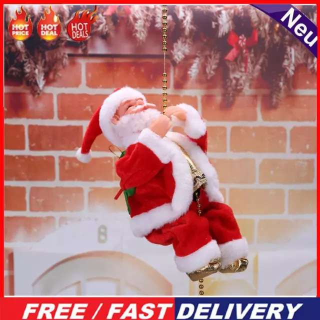 Santa Claus Climbing Ladder Dolls Great Gifts for Party Festive (Electronic)