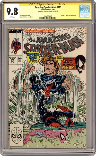 Amazing Spider-Man #315 CGC 9.8 SS Todd McFarlane 1989 2504904006