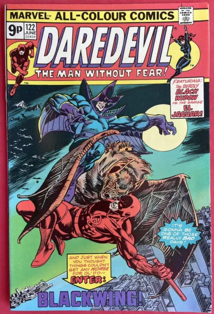 Daredevil #122 (1975)  El Jaguar & Blackwing Appearance UK Pence Variant