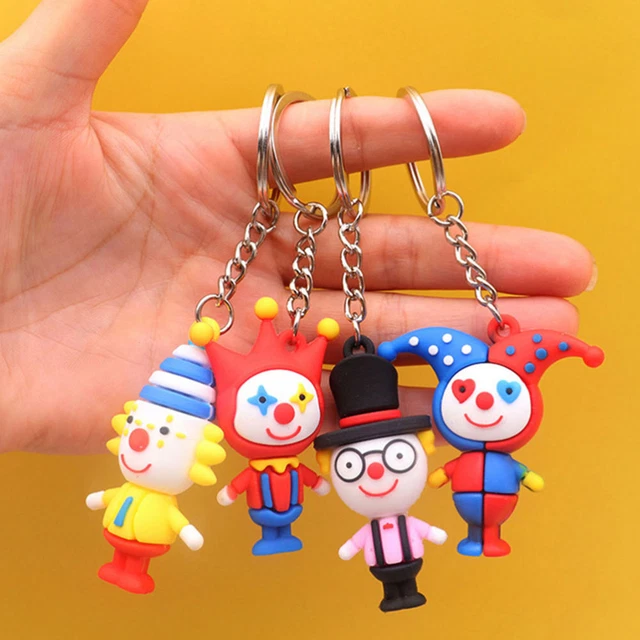 8 Pcs Schlüsselanhänger Clown-Schlüsselanhänger Kreativer Schlüsselbund