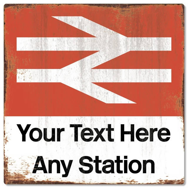 STATION SIGN RAIL Train Gift Personalised British Railway £11.99 ...