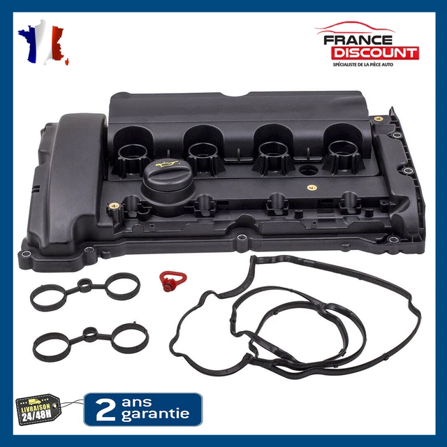 Cache Culbuteur (couvercle Culasse) Pour Peugeot 5008, Expert, Partner, 207, 307 1.6 HDI - Noir, 2 Ans Garantie