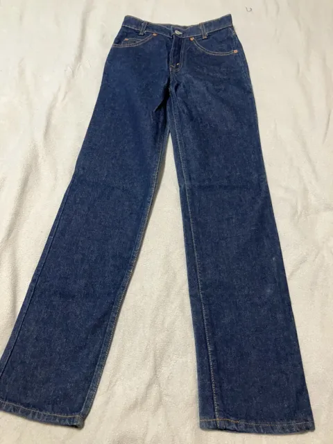 VTG Deadstock Levis Denim Jeans 718-0216 Student Orange Tab 25x30 Boys