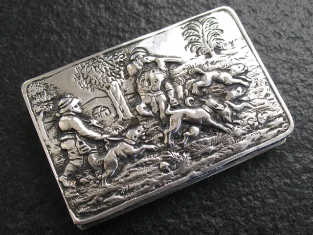 Schnupftabakdose Silber 800 Tabatiere Visitenkartenetui Jugendstil 1900