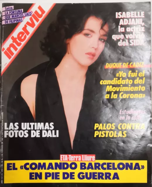 Revista Interviú, Nº559, febrero 1987, Isabelle Adjani