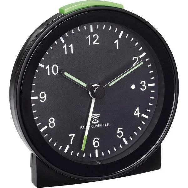 Tfa 60 1517 01 radiocontrollato sveglia nero tempi di allarme 1 fluorescente