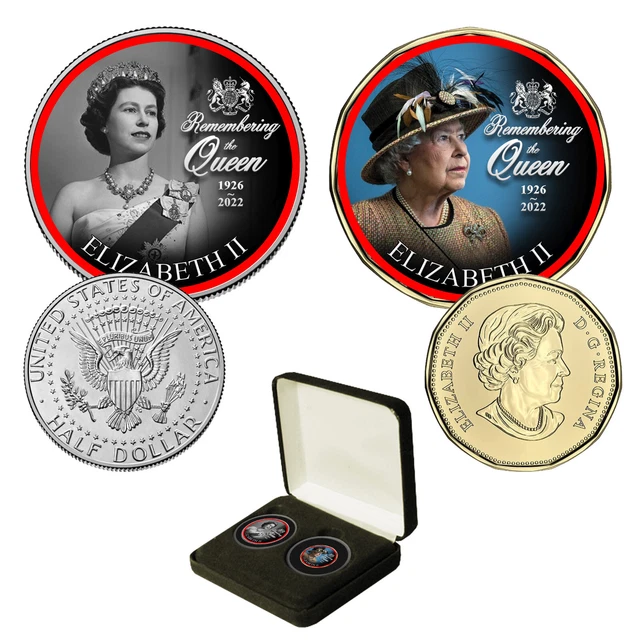 HRH QUEEN ELIZABETH II Remembrance 2 Coin Set 20 47 PicClick CA hrh-queen-elizabeth-ii-remembrance-2-coin-set-20-47-picclick-ca