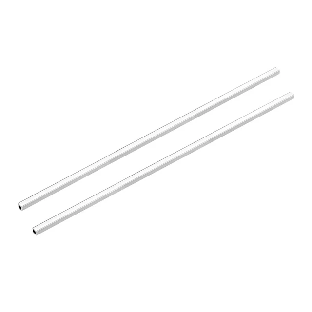 6063 Alluminio Rettilinea Tubo Quadrato 6mmx6mmx1mm 300mm Lunghezza 2pz