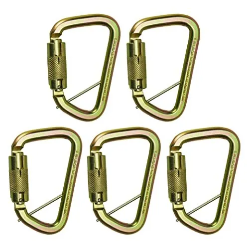 TACOMA HIGH STRENGTH Auto-Lock Gold Steel Carabiner Clip 50kN for Heavy  Duty, $158.67 - PicClick