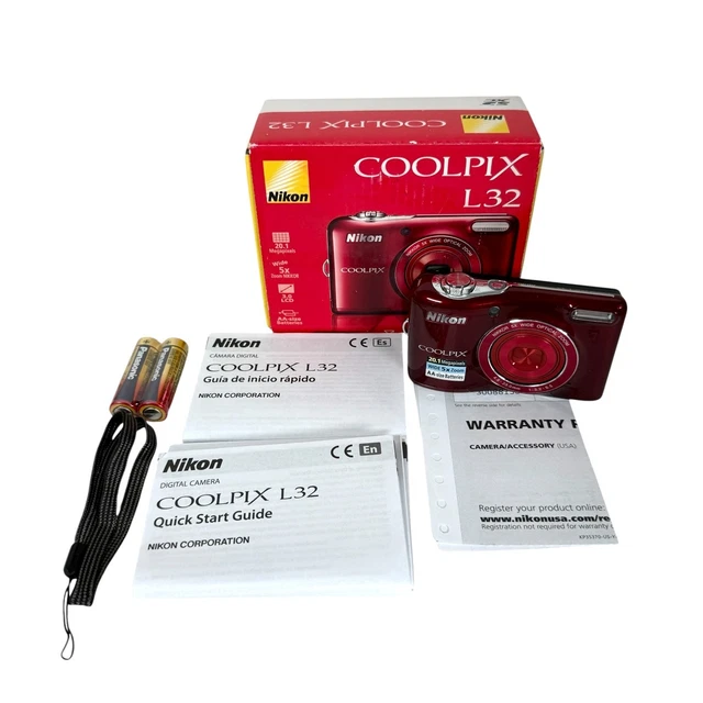 【美品】Nikon コンパクトデジタルカメラ COOLPIX L32 レッド Nikon COOLPIX L32 Digital Camera (Black) (Copy) | Camera