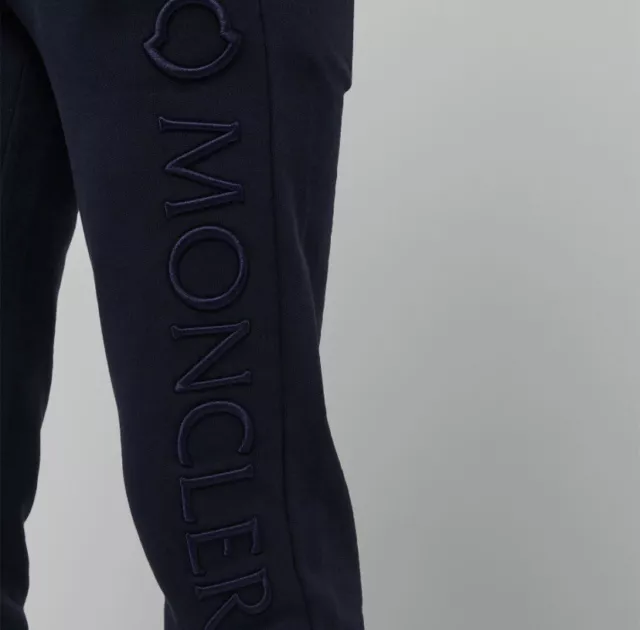 Moncler Text Logo Jogger Sweat Pant Navy Blue 2