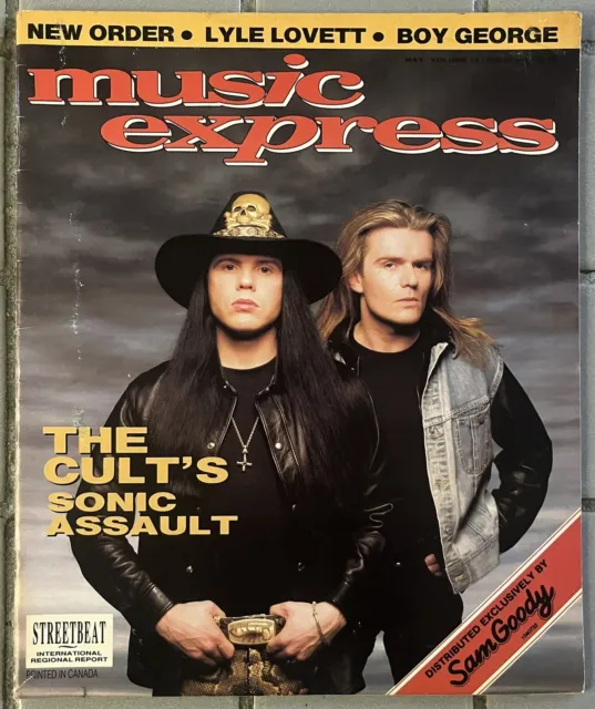 Music Express Magazine 136 1989 Sam Goody Cult New Order Boy George Lyle Lovett