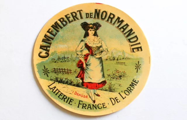 Ancienne Etiquette Boite Fromage, Camembert Normandie: Laiterie France De L'orme