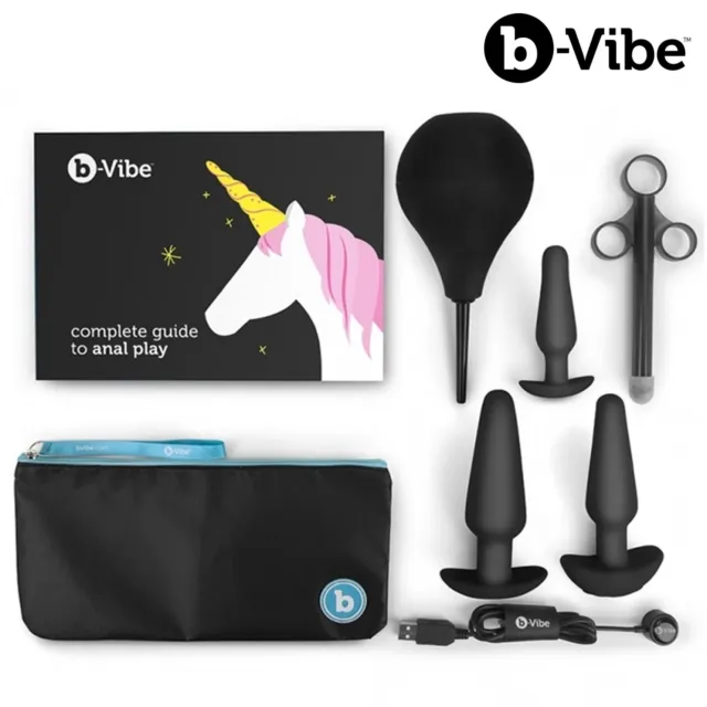 B-Vibe Anal Training & Education Set - Kit di Sextoy Anale, Stretching - Black