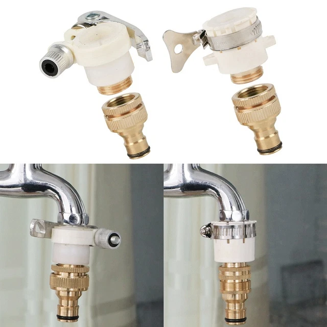 Sturdy Garden Hose Pipe Faucet Kitchen Mixer Tap Connectors Universal 16 20mm