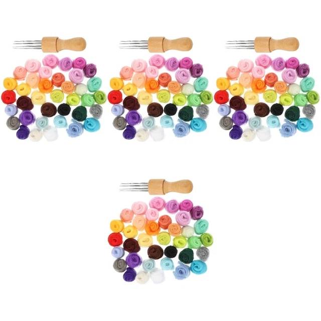 4 Sets DIY Nadel Filzen Liefert DIY Filzen Wolle Nadel Filzen Kit