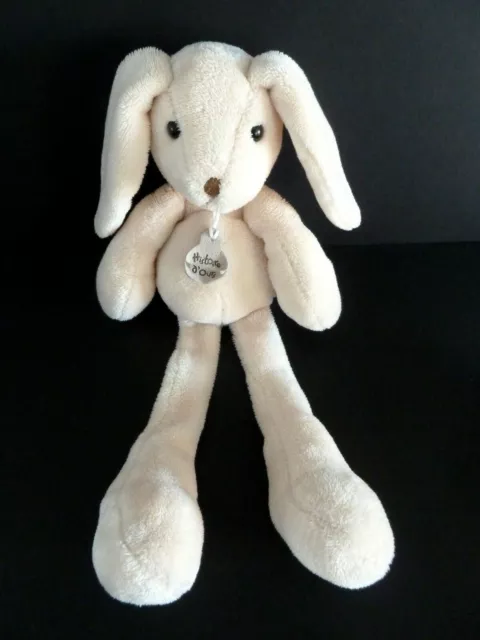 766. Doudou Peluche Histoire D'ours Lapin  Blanc Ecru 40Cm - Excellent Etat
