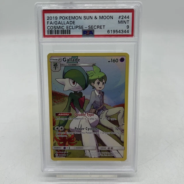 Gallade Secret Rare Character Card Pokemon Sun Moon Cosmic Eclipse PSA9 244/236