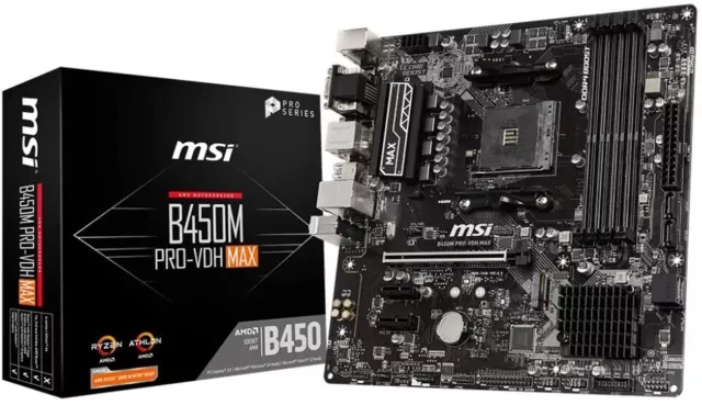 MSI B450M Pro-VDH Max Mainboard AMD Ryzen B450 Sockel AM4 µATX DDR4 M.2 USB 3.0