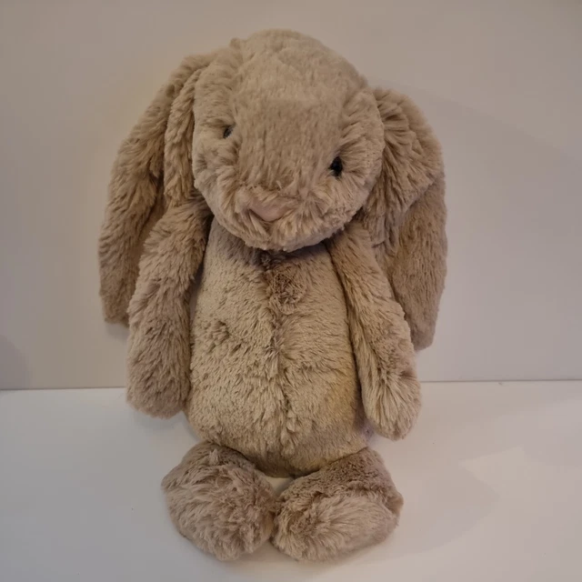 JELLYCAT MEDIUM BASHFUL Bunny Brown Beige Baby Soft Toy Rabbit Plush £
