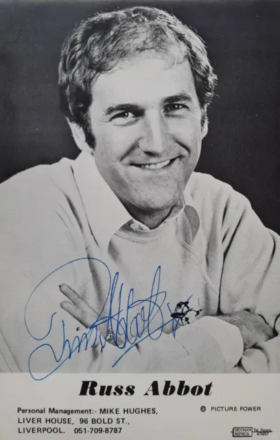 Russ Abbot comedian ~ Official B/W Publicity Photo SIGNED