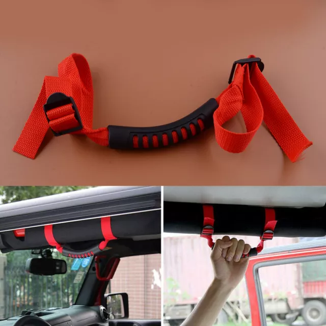 1x Top Roll Bar Grab Handle Grip Strap Holder fit for Jeep Wrangler CJ YJ JK JL