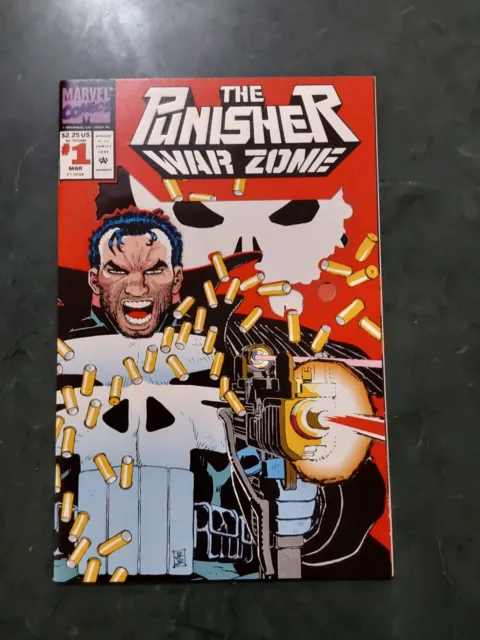 The Punisher War Zone #1 SIGNED by John Romita Jr 1992 Marvel Comics Die-Cut