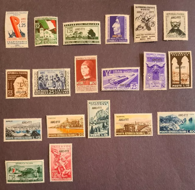 Italy Trieste A (AMG-FTT) - Selection of 19 Mint Stamps - Read description!