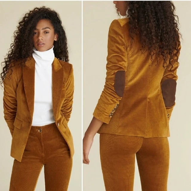 Veronica Beard Lia Corduroy Dickey blazer Jacket brown size 6