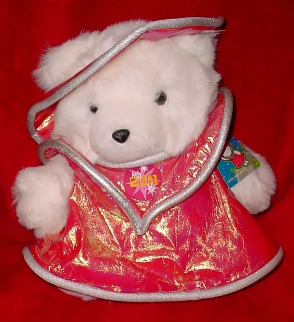 A Christmas Odyssey 2001 * Marshall Fields White Bear * Pink Har/Dress *14 Inch