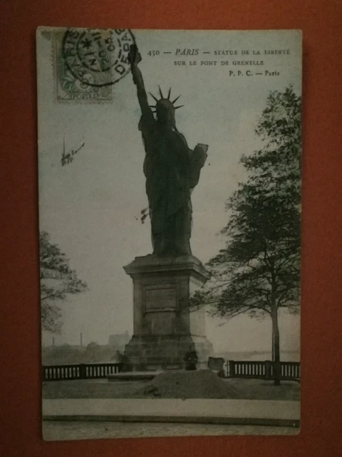 CPA - 75 - PARIS - Statue de la Liberté sur le Pont de Grenelle