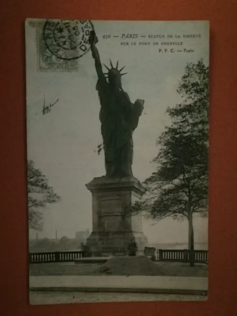CPA - 75 - PARIS - Statue of Liberty on the Pont de Grenelle