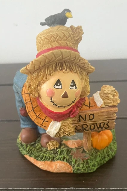 Vintage Retired SCARECROW & PUMPKIN NO CROWS Yankee Candle Votive Holder