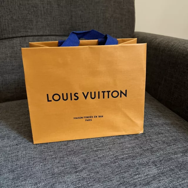 LOUIS VUITTON Authentic Paper Gift Shopping Bag Orange Sm 8.5 X 7