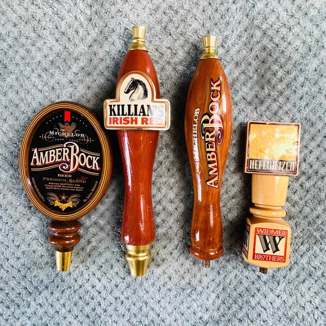 Set of Vintage Beer Tap Handles Killians Irish Amber Rock Hefweizen