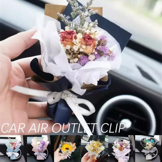 Dried Bouquet Car Fragrance Mini Natural Dried Flower Auto Vent Air Freshener B1