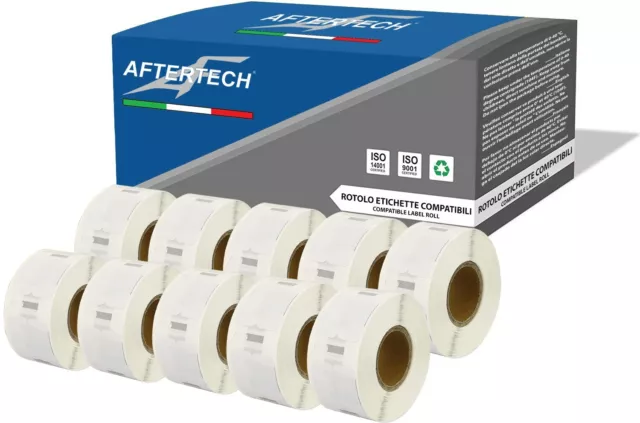 11353 10x ROTOLI ETICHETTE COMPATIBILI DYMO LABELWRITER 24x12 mm S0722530