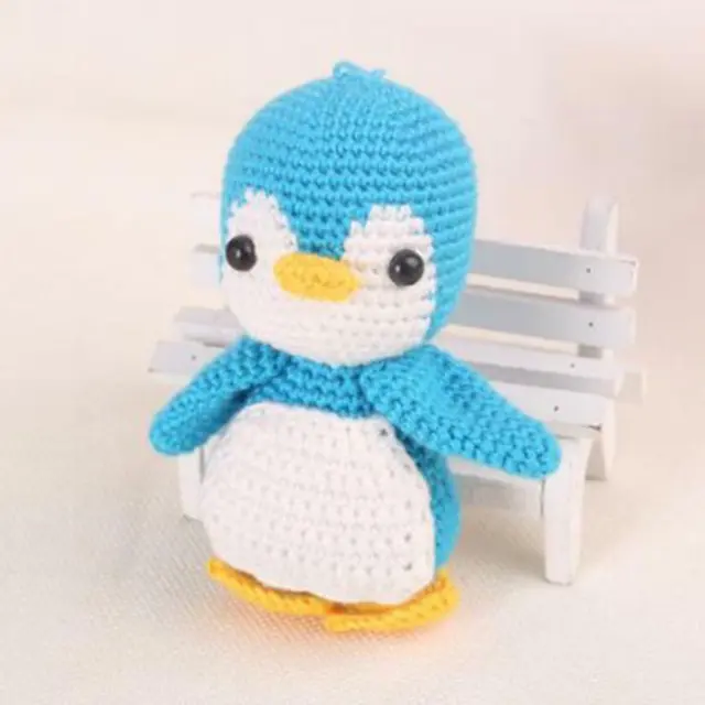 DIY Penguin Doll Toy Crochet Kit Knitting Craft with Supplies for Kids Child