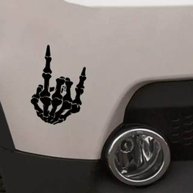 Car Body Window Door Stickers Decals Trims Skull Finger Graphic Exterior Parts