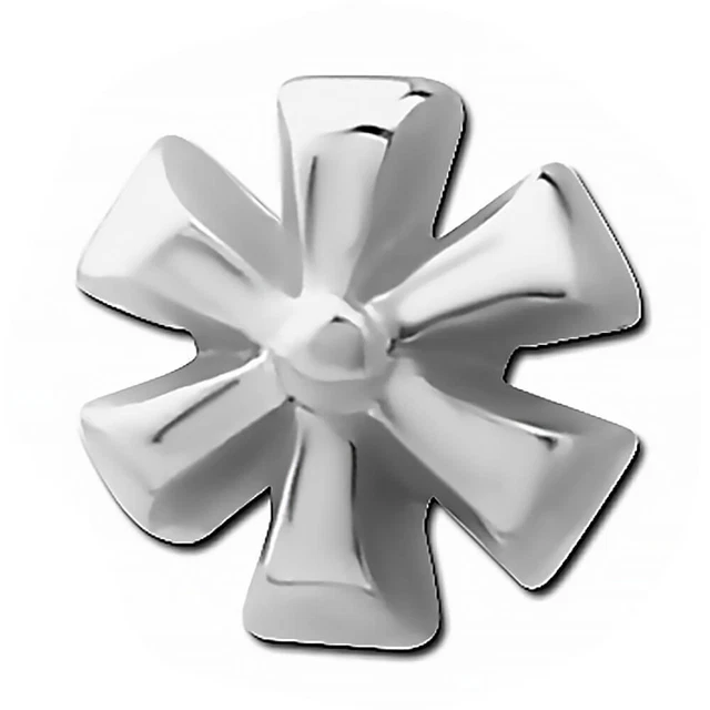 Bijou Piercing Lotus Avec Chaîne Acier - Compatible Tige 1.6mm Vis Interne Ou Micro-dermal
