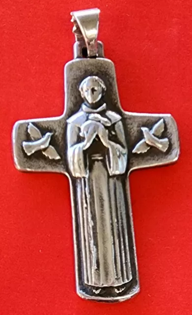 Retired James Avery St. Francis Dove Cross Pendant NEAT Vintage Piece!