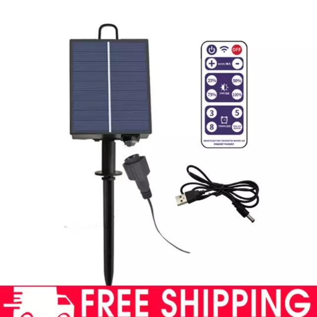 Solar Battery Box Outdoor Indoor LED String Lamp Panel Controller with Remote