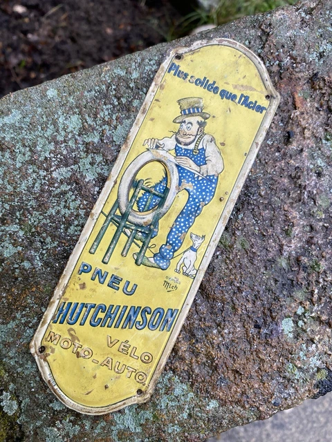 Plaque En Tôle Ancienne Cycles Motos LEMAHIEU - Marquette Nord - Publicité Vélo/moto