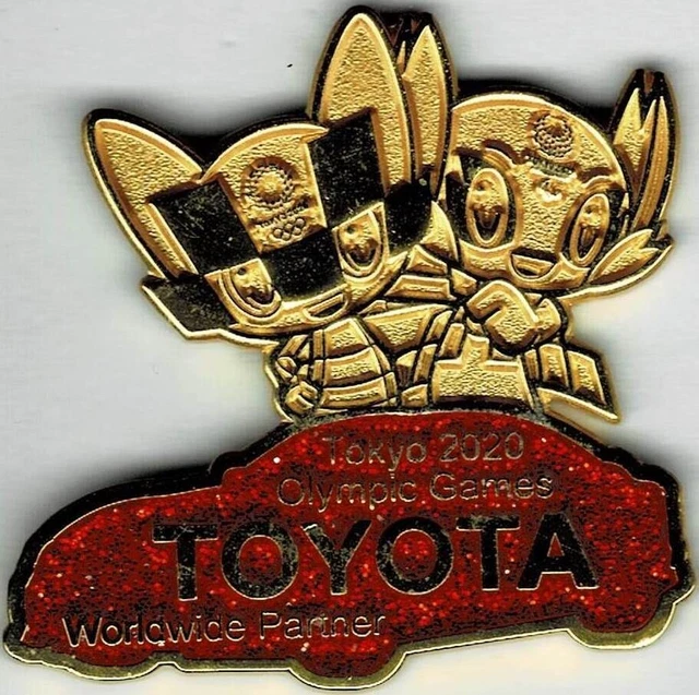 NICE 2020 TOKYO Toyota Olympic Mascots Glitter Sponsor Pin 2024 Paris