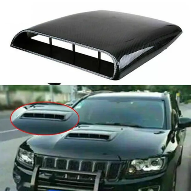 Universal Car Decorative Air Flow Intake Hood Scoop Vent Bonnet Sticker Cover 2