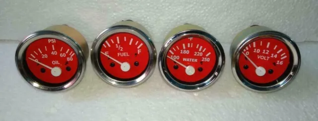 Medidor de combustible de voltios de temperatura de presión de aceite...
