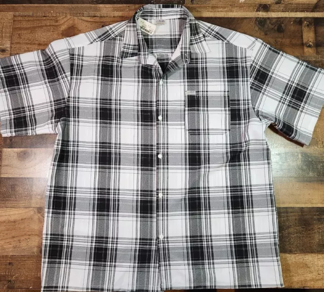 CalTop Old School Flannel Veterano Short Sleeve Shirt Plaid 4XL Gangster