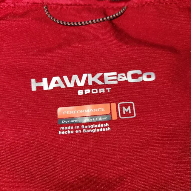 HAWKE & CO Mens Hooded Rain Jacket Size M Red Full Zip $25.00 - PicClick