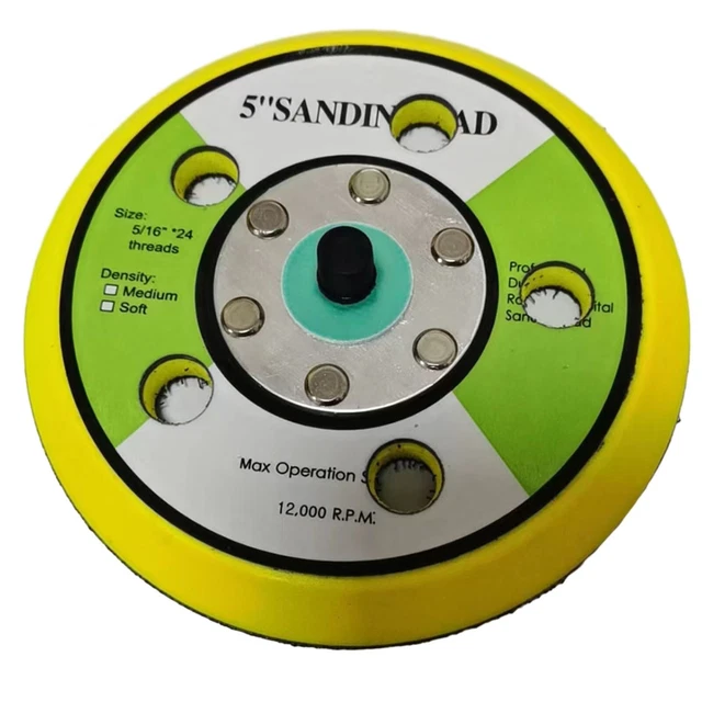 Balanced 5 Inch Hook & Loop DA Backboard Pad Ideal for Metal Fabrication Shops