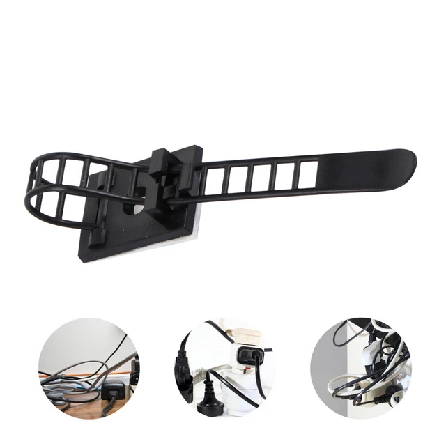 50 pz Pa66 Cable Manager Staffe metalliche Clip Autoadesive